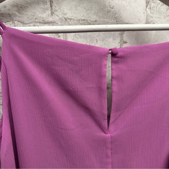 WHITE House Black Market lavender high low dress women’s 16‎ with belt - Picture 3 of 8